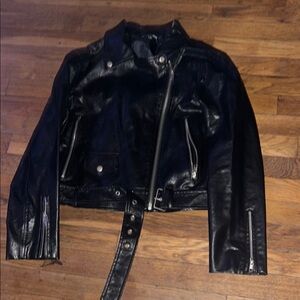 Black Leather Women's Jacket